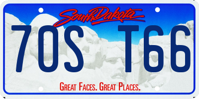 SD license plate 70ST66