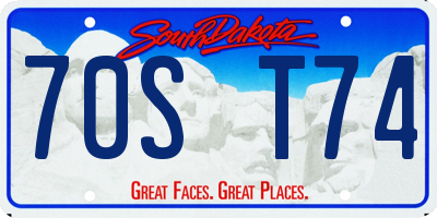 SD license plate 70ST74