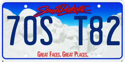 SD license plate 70ST82