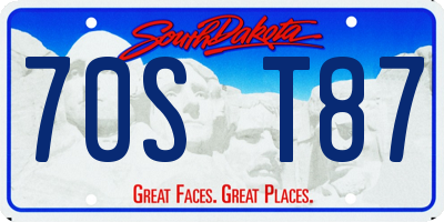 SD license plate 70ST87