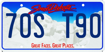 SD license plate 70ST90