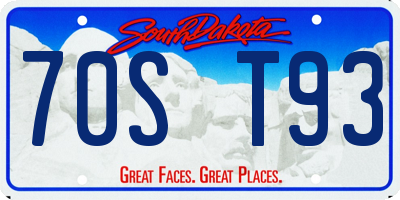 SD license plate 70ST93