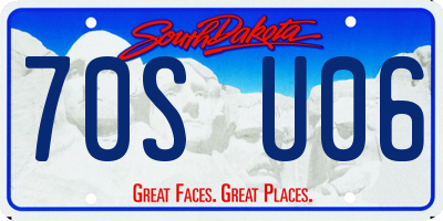 SD license plate 70SU06