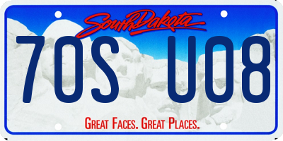 SD license plate 70SU08