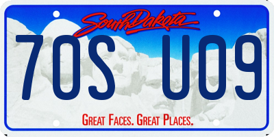 SD license plate 70SU09