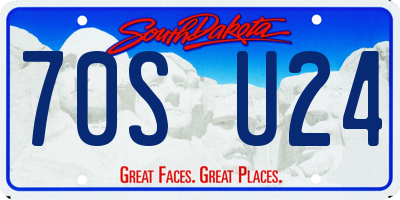 SD license plate 70SU24