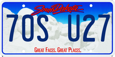 SD license plate 70SU27
