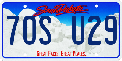 SD license plate 70SU29