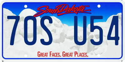 SD license plate 70SU54