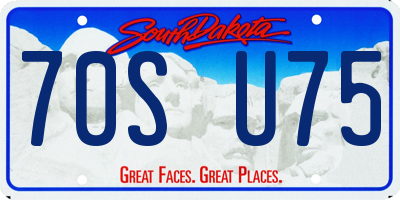 SD license plate 70SU75