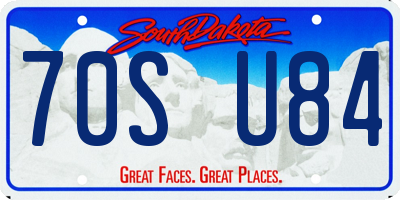 SD license plate 70SU84
