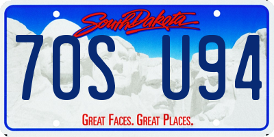 SD license plate 70SU94