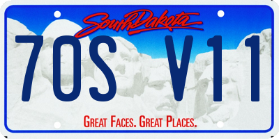 SD license plate 70SV11