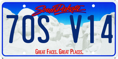 SD license plate 70SV14