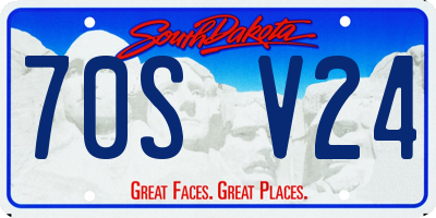 SD license plate 70SV24
