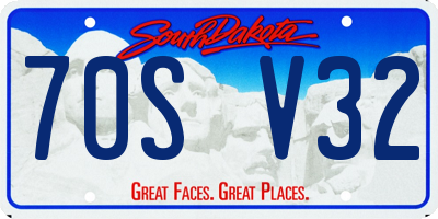 SD license plate 70SV32