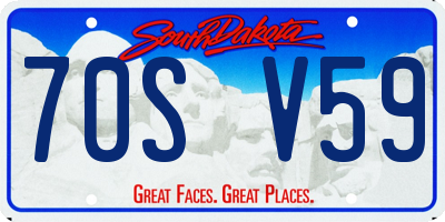 SD license plate 70SV59
