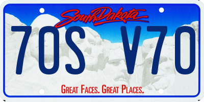 SD license plate 70SV70