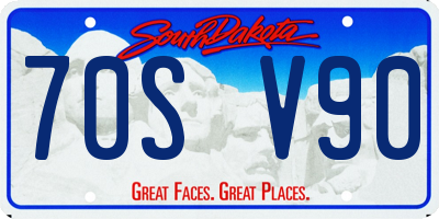 SD license plate 70SV90