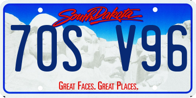 SD license plate 70SV96