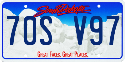 SD license plate 70SV97
