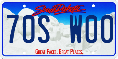 SD license plate 70SW00