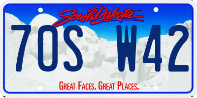 SD license plate 70SW42