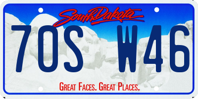 SD license plate 70SW46