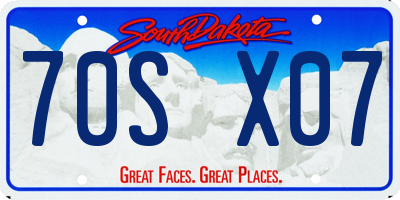SD license plate 70SX07