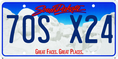SD license plate 70SX24