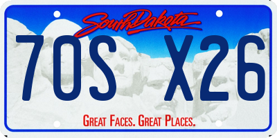 SD license plate 70SX26