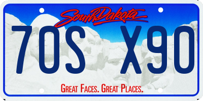 SD license plate 70SX90
