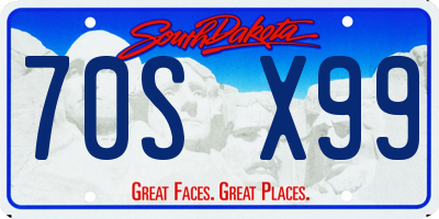 SD license plate 70SX99