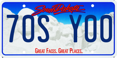 SD license plate 70SY00
