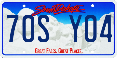 SD license plate 70SY04