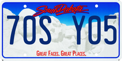 SD license plate 70SY05