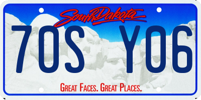 SD license plate 70SY06