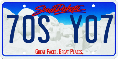 SD license plate 70SY07