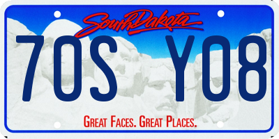 SD license plate 70SY08