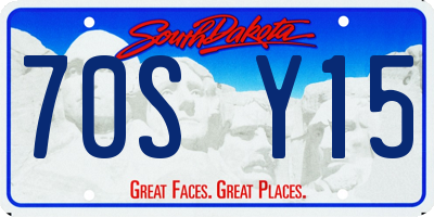 SD license plate 70SY15