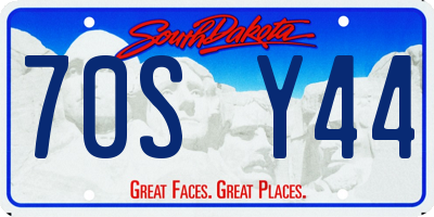 SD license plate 70SY44