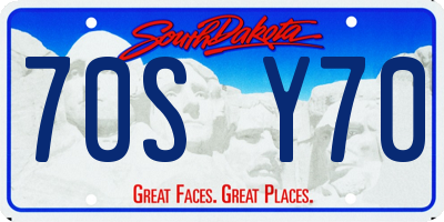 SD license plate 70SY70