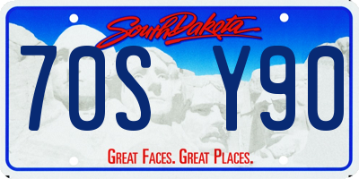 SD license plate 70SY90
