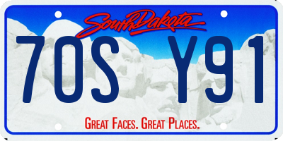 SD license plate 70SY91
