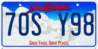 SD license plate 70SY98