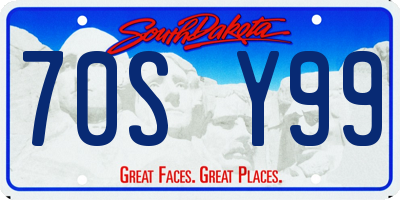 SD license plate 70SY99