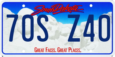 SD license plate 70SZ40