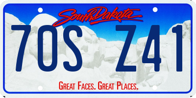 SD license plate 70SZ41