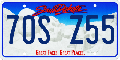 SD license plate 70SZ55