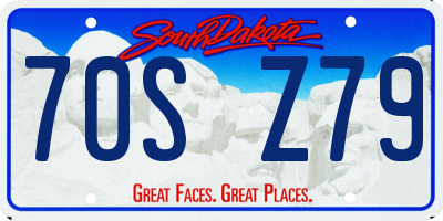 SD license plate 70SZ79